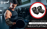 Sedroc Pro Elbow Wraps for Weightlifting Powerlifting Bench Press Gym Straps for Men - Pair