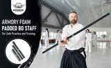 Martial Arts Armory Foam Padded Bo Staff for Safe Practice and Training with Carry Bag Case