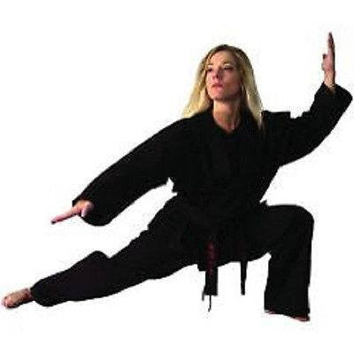 Hayashi Heavy Weight Karate Gi Uniform TKD Jiu Jitsu Judo Adult Child - Black - Sedroc Sports