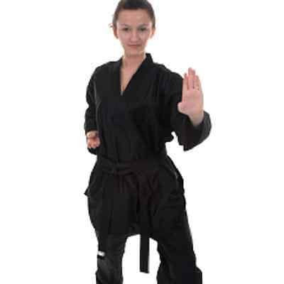 Tae Kwon Do Lightweight V-neck Uniform Gi Child Youth Adult TKD - Black - Sedroc Sports