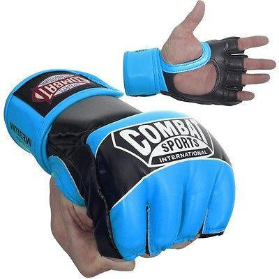 Combat Sports Pro Style MMA Training Competition Gloves - Electric Blue - Sedroc Sports