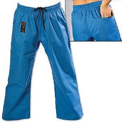 ProForce Gladiator 8 oz. Combat Karate Uniform Gi Pants Youth Child Adult - Blue - Sedroc Sports