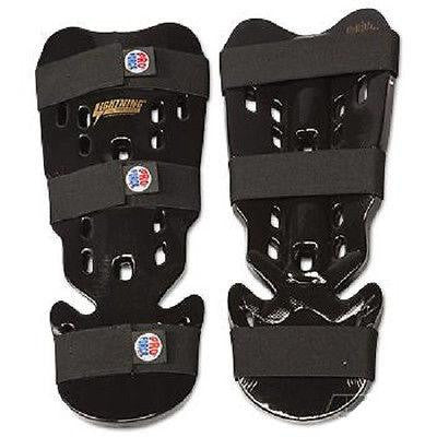 thumbnail image 2 of ProForce Cloth Sparring Shin Guards For Karate & Taekwondo – Child, Youth, Adult Sizes (Black) 2 of 4