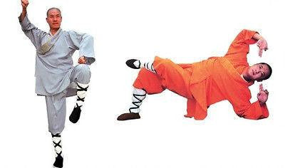 Shaolin Monk Robe Uniform Kung Fu Pants, Socks, Bindings, Meditation Suit