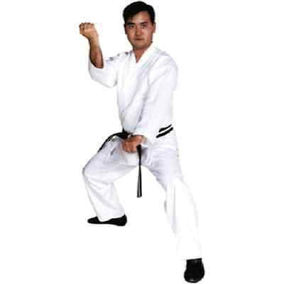 Martial Arts Uniform Karate Gi Adult Child Size Drawstring Pants White Belt 6 oz - Sedroc Sports