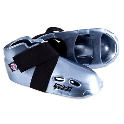 ProForce Lightning Kicks Sparring Shoes Footgear Karate - Silver - Sedroc Sports