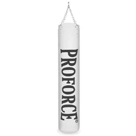 ProForce Ultra Muay Thai Heavy Punching Bag with Chain and Swivel - Filled - White