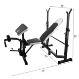 Sedroc Adjustable Weight Lifting Bench with Leg Extension and Curl Home Gym