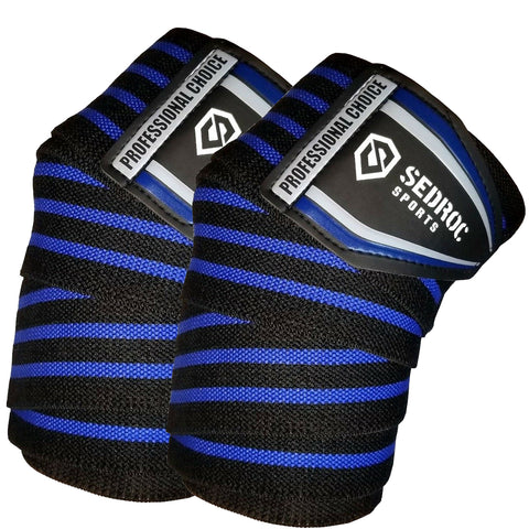 Sedroc Pro Weight Lifting Knee Wraps Powerlifting Squats Support Straps for Men and Women