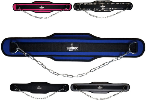 Sedroc Sports Weighted Dip Belt with Chain for Weight Lifting Powerlifting Gym Training - Sedroc Sports
