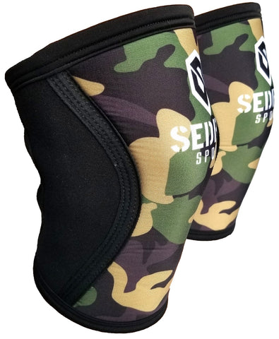 Sedroc Sports Weight Lifting Knee Compression Sleeves - Green Camo - Sedroc Sports
