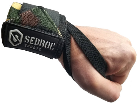 Sedroc Sports Weight Lifting Wrist Wraps with Thumb Loops - Green Camo - Sedroc Sports