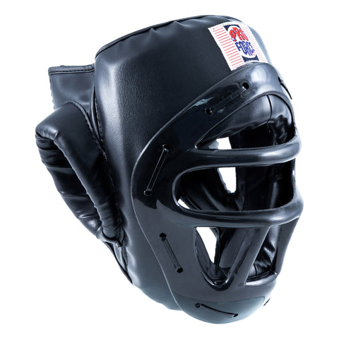 ProForce Headguard w/Face Cage - Black - Sedroc Sports