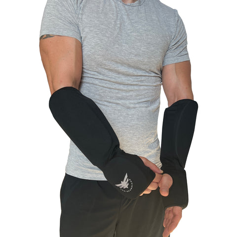 Arm Guardians Hand and Forearm Guards Padded Arm Sleeves with Top and Bottom Pads