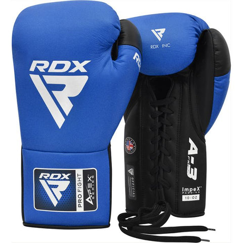 RDX PF APEX Lace Up Boxing Gloves Premium Professional Leather Sparring Gloves