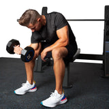 Fitness First Bench Press with Olympic Weight Plate Storage - Sedroc Sports