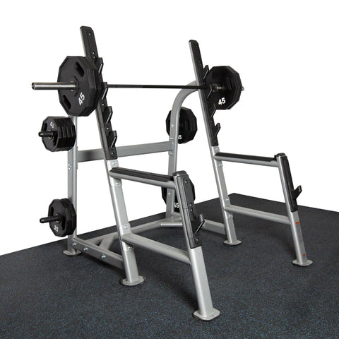 Fitness First Squat Rack with Olympic Weight Plate Storage
