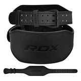 RDX 6 Inch Leather Gym Belt for Weightlifting, Powerlifting and Strength Training Support
