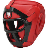 RDX T1 HeadGuard with Removable Face Cage Protective Boxing & MMA Sparring Headgear