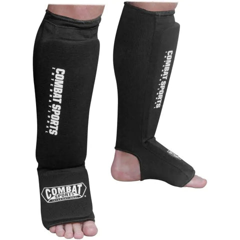 Combat Sports Washable MMA Elastic Cloth Shin & Instep Padded Guards - Sedroc Sports
