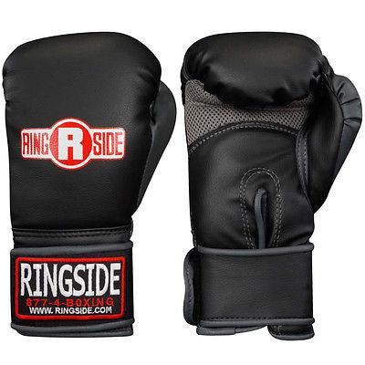 Ringside Boxing Bag Gloves Fitness Workout Training Gloves - Black 12 oz. - Sedroc Sports