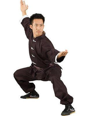 Kung Fu Wushu Uniform Black with White Frog - Sedroc Sports