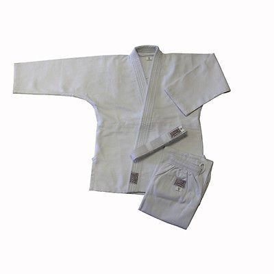 Single Weave Judo Uniform Gi with Belt - White - Sedroc Sports