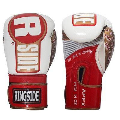 Ringside Apex Flash Sparring Gloves - White / Red / Gold - Sedroc Sports