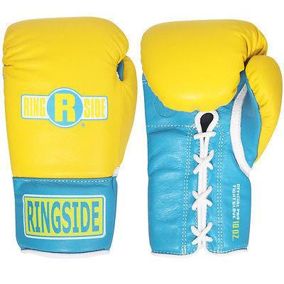 Ringside Boxing Ultimate Pro Fight Gloves - Yellow / Blue - Sedroc Sports