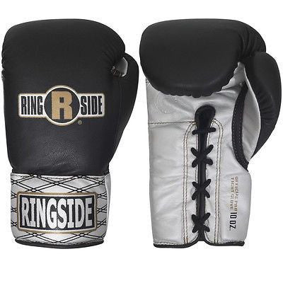 Ringside Boxing Ultimate Pro Fight Gloves - Black / Silver - Sedroc Sports