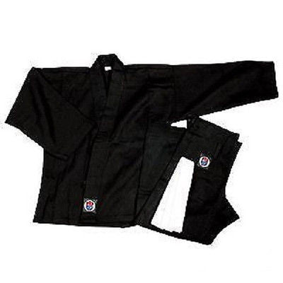 Lightweight Karate Student Uniform 6 oz Gi Gear - Black - Sedroc Sports