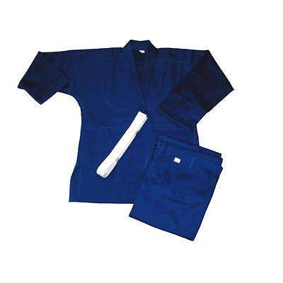 Single Weave Judo Uniform Gi - Blue with White Belt - Sedroc Sports