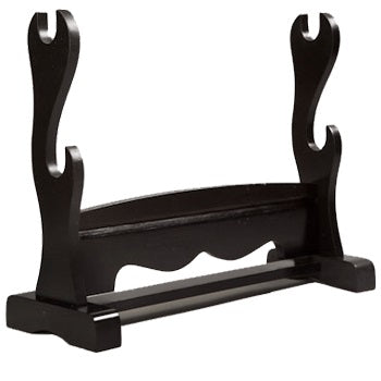 Black Lacquered 2 Sword Display Stand - Sedroc Sports