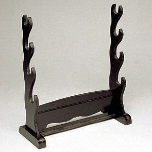 Black Lacquered 4 Sword Stand - Sedroc Sports