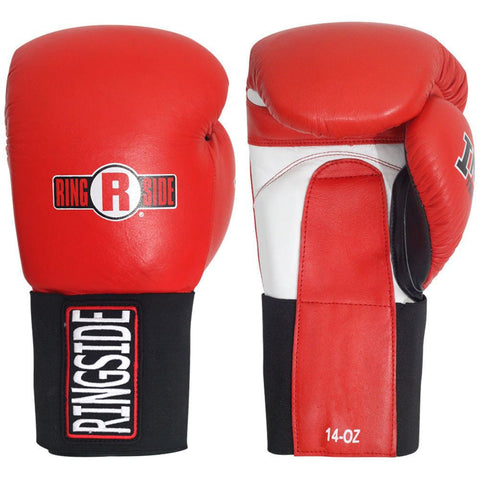 Ringside IMF Tech Hook and Loop Sparring Boxing Gloves 14 oz / Red