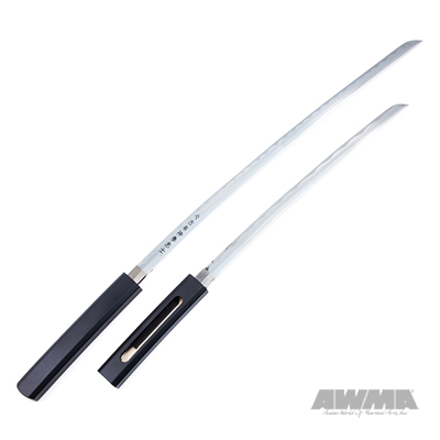 Black Shirasaya Katana Sword & Wakizashi w/ Scabbard 2 in 1 - Pair - Sedroc Sports
