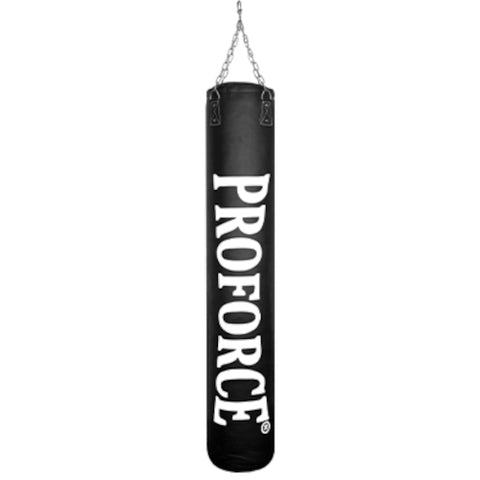 ProForce Ultra Muay Thai Heavy Punching Bag with Chain and Swivel - Filled - Black