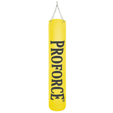 ProForce Ultra Muay Thai Heavy Punching Bag with Chain and Swivel - Filled - Yellow