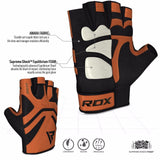 RDX S12 Weightlifting Gym Gloves - Tan - Sedroc Sports