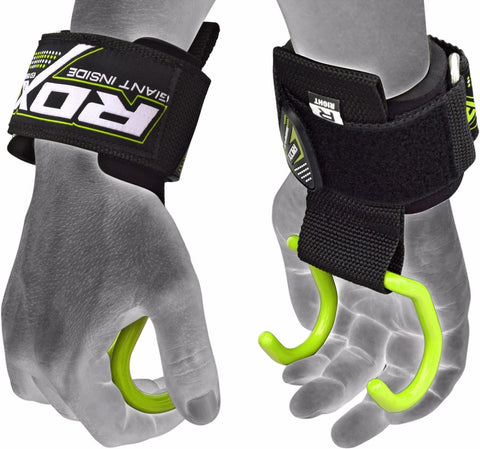 RDX Weightlifting Anchor Gym Hook Straps - Green - Sedroc Sports