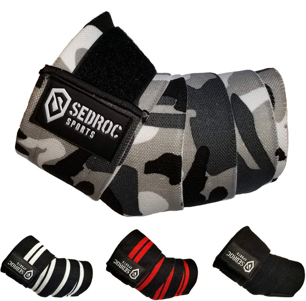 Sedroc Sports Weight Lifting Elbow Wraps Powerlifting Support Sleeves