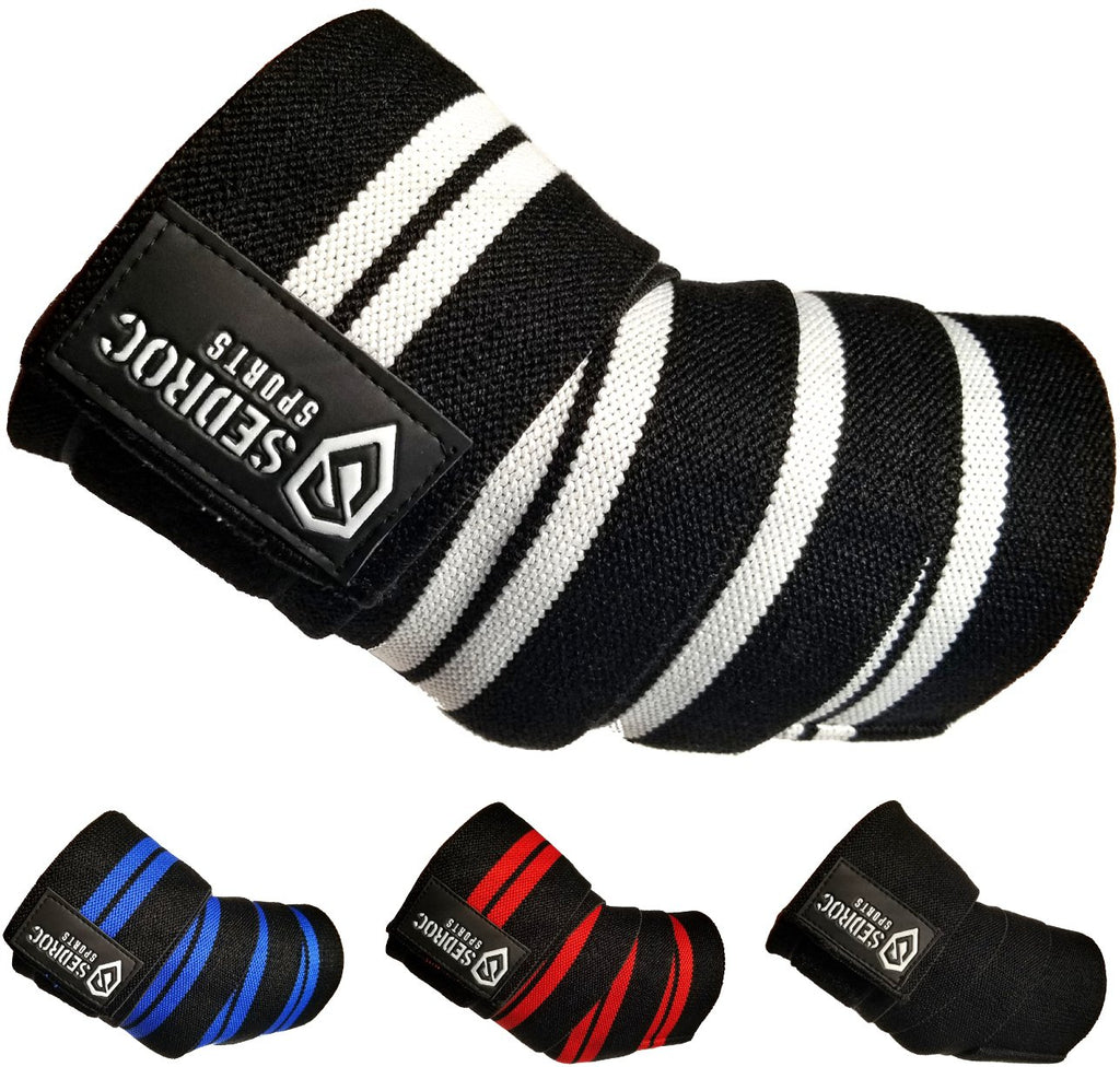 Sedroc Sports Weight Lifting Elbow Wraps Powerlifting Support Sleeves
