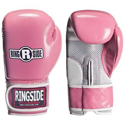 Ringside Boxing Womens Aerobic Fitness Bag Gloves - Pink 10 oz - Sedroc Sports