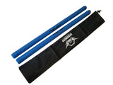 Blue Foam Escrima Training Sticks with Free Black Armory Carry Bag Case - Pair - Sedroc Sports