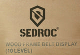 Sedroc Martial Arts Belt Display Holder Rack Wall Mount for Karate Taekwondo - 10 Levels