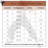 Sedroc Kung Fu/Tai Chi Shoes Black Rubber Sole Slip on Canvas Wushu Slippers for Men's and Women's