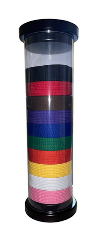 Sedroc Martial Arts Round Belt Display Stand Freestanding Cylinder Case Karate Taekwondo Gift