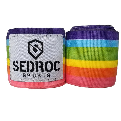 Sedroc Boxing Mexican Style Hand Wraps - 180" - Rainbow - Sedroc Sports
